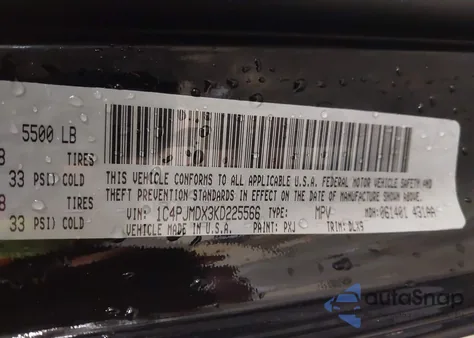 2019 Jeep Cherokee Limited 4X4 z USA, uszkodzony, nr VIN 1C4PJMDX3KD225566